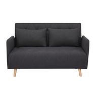 Zofa S Posteljno Funkcijo Dorry, Črna - črna/naravne barve, Moderno, tekstil/les (132/81/90cm)