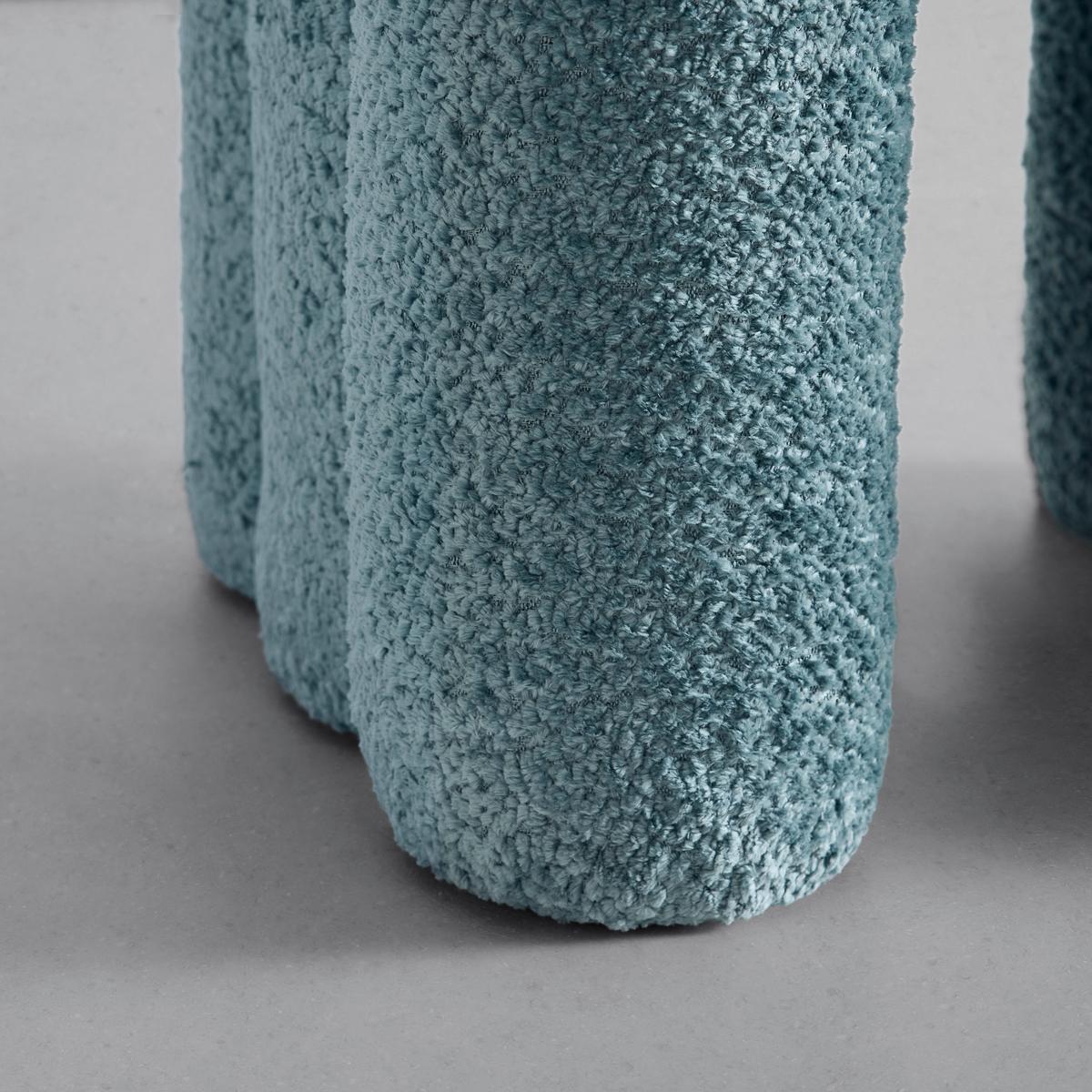 Hocker Nala Blau - Blau, MODERN, Holzwerkstoff/Textil (44/43/42cm) - Premium Living