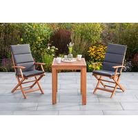 Gartentischgruppe Comodoro 5-tlg. Echtholz/Grau - Eukalyptusholzfarben/Grau, KONVENTIONELL, Holz/Textil - Gardenson