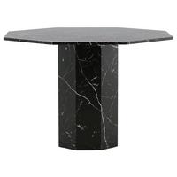 Esstisch Marbs Ø ca. 110 cm Marmoroptik - Schwarz, Design, Holzwerkstoff (110/110/75cm) - Livetastic