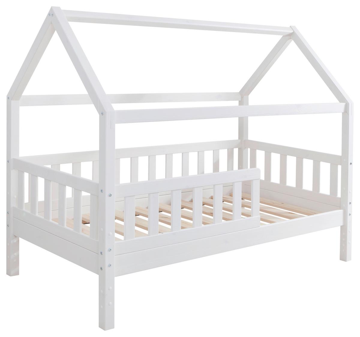 Hausbett Kay ca. 80x160 cm Weiß - Naturfarben/Weiß, MODERN, Holz/Textil (80/160cm) - MID.YOU