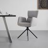 STOL MED ARMSTÖD PAOLA - grå/svart, Design, metall/trä (61/89.5/65cm) - Mömax