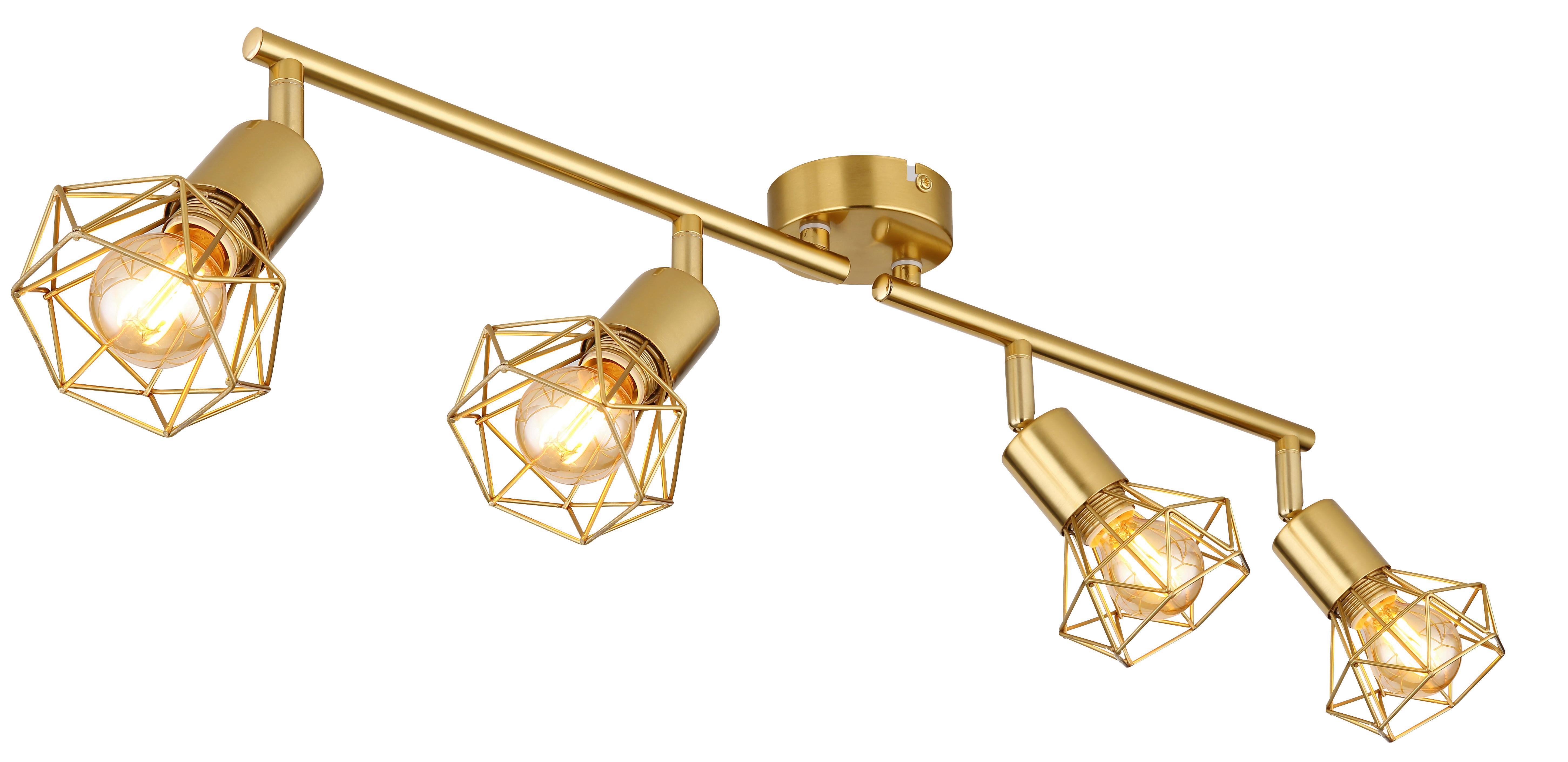 Reflektor Xara I - zlate barve, Design, kovina (60/8/19,5cm) - Globo