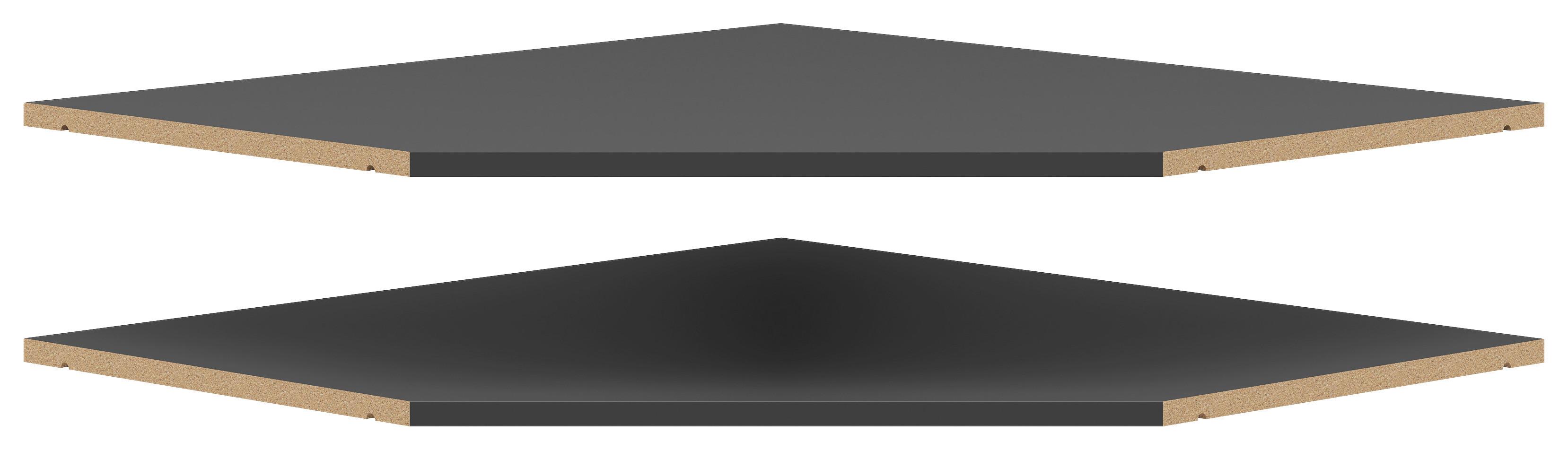 Eckboden Multistauraum Graphitfarben - Graphitfarben, MODERN, Holzwerkstoff (96/1,5/74cm) - Mömax