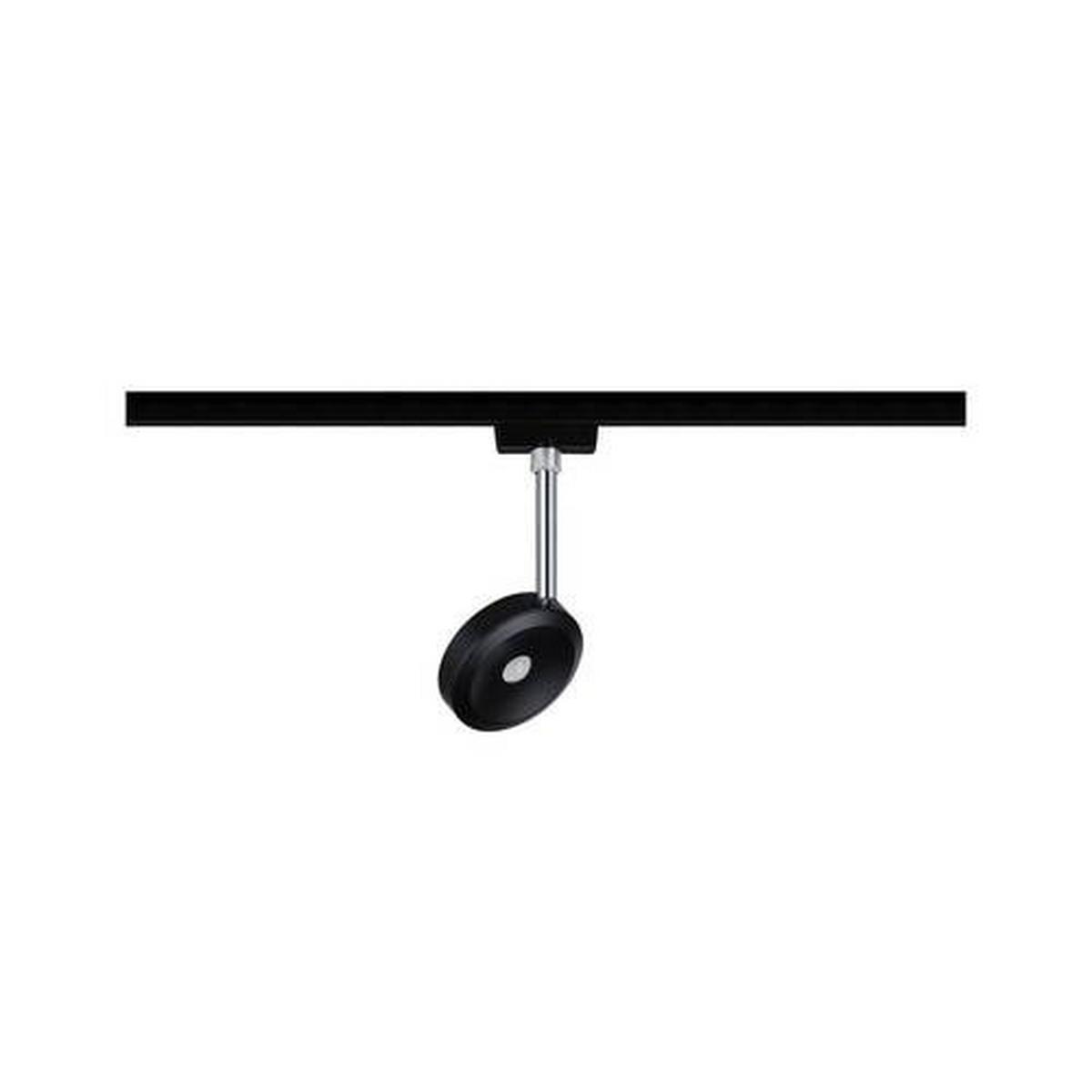 LED-Deckenleuchte Urail Spot Discus max. 5 Watt - Chromfarben/Schwarz, Design, Kunststoff/Metall (2,9/21,5/9,5cm) - Paulmann