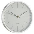 Wanduhr Rena ca.ø29,6cm - Silberfarben/Weiß, MODERN, Glas/Metall (29,6cm) - Mömax modern living