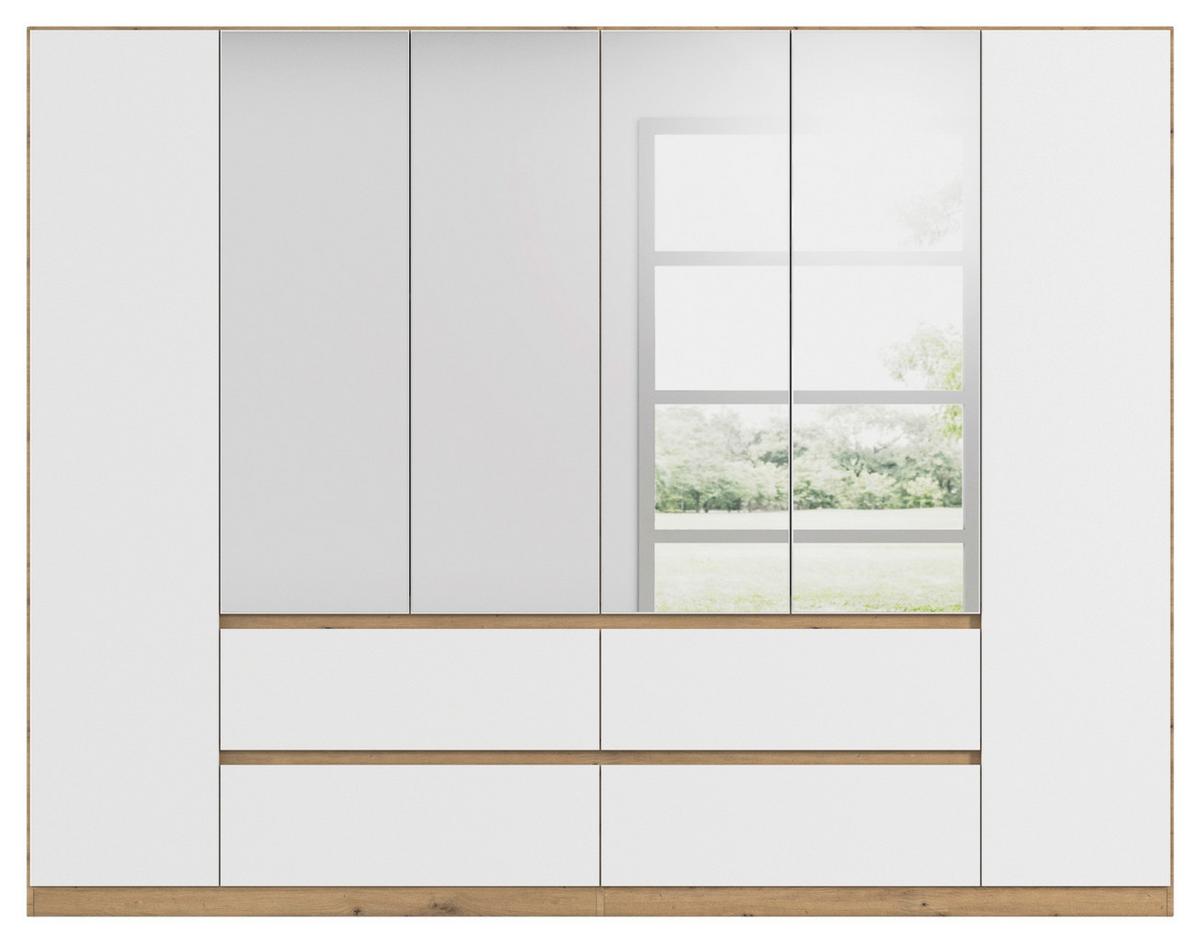 DULAP  USI ROTATIVE MAINZ - argintiu/alb, Basics, material pe bază de lemn (271/210/54cm) - Modern Living