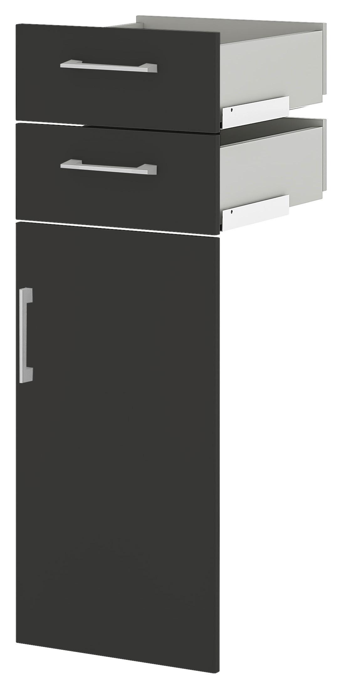 Tür Big Profi Office Anthrazit - Anthrazit/Alufarben, Modern, Holzwerkstoff/Metall (38/104/40cm) - Mömax