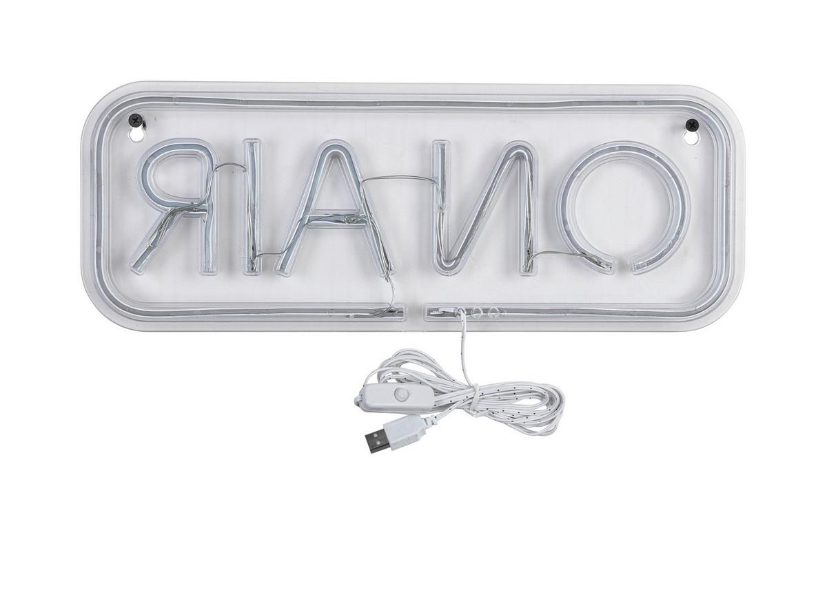 Lampă LED decorativă Oni - alb/transparent, Modern, plastic (40/15/1,30cm) - Mömax