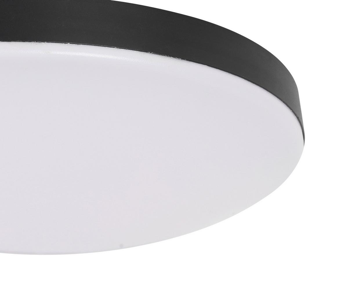 LAMPA SUFITOWA LED MOON - czarny, Design, tworzywo sztuczne/metal (45/10,5cm) - Novel