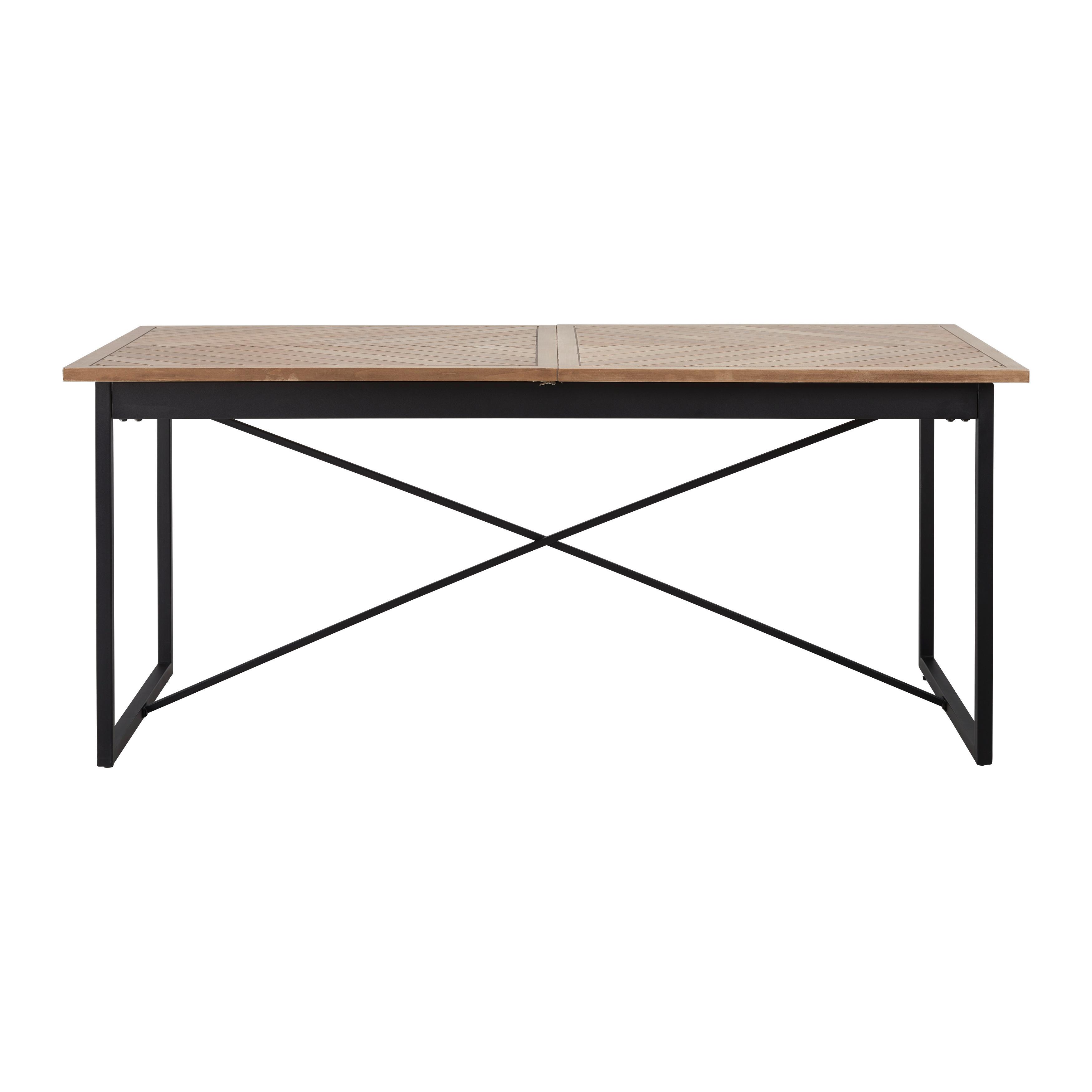 Stol Na Izvlačenje Catalina - boje hrasta/crna, Modern, drvo/metal (180-240/90/76cm) - Bessagi Home