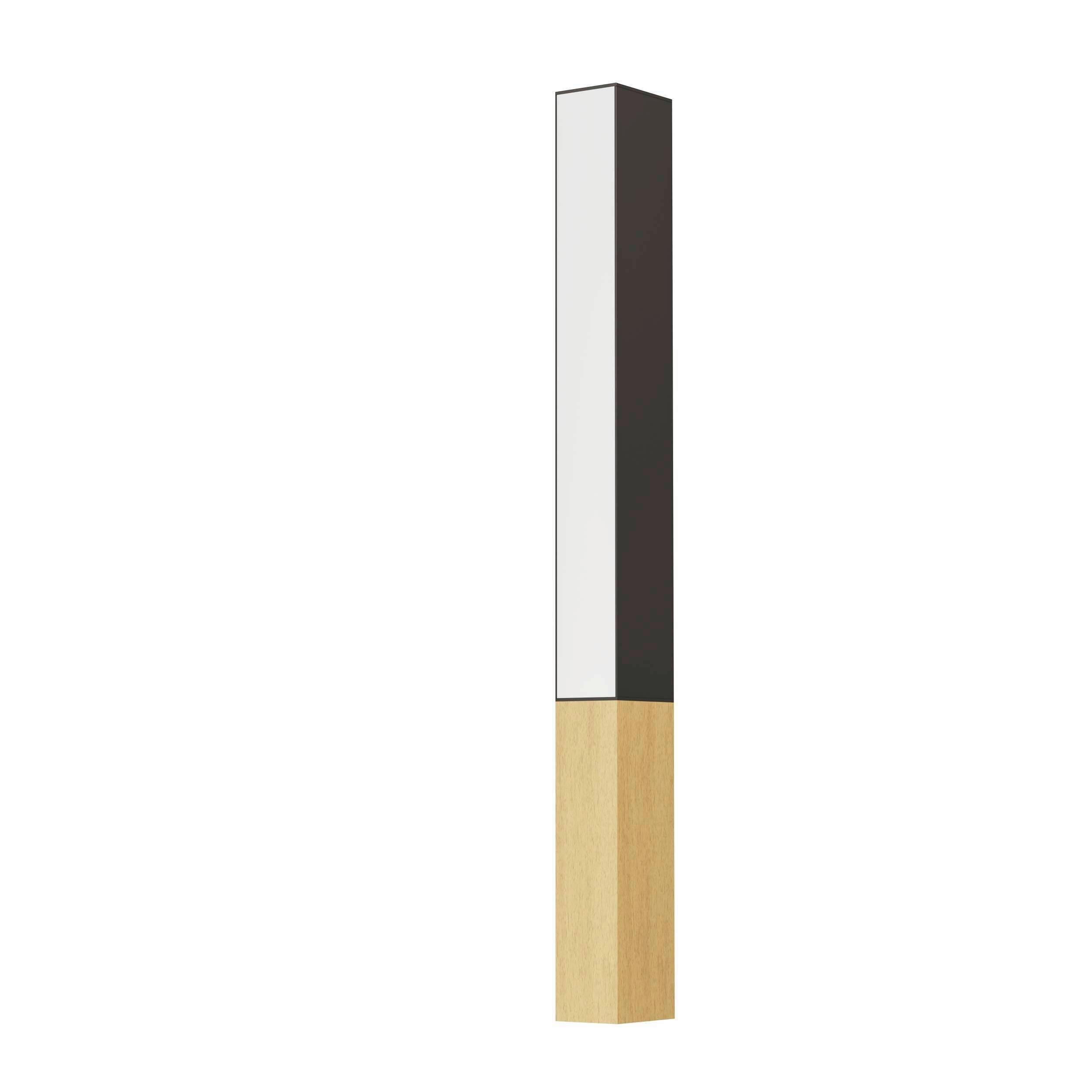 Led-wandleuchte 900871_tudons - Schwarz/Braun, Natur, Holz/Metall (56/6/4,5cm) - Eglo