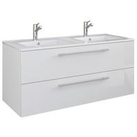 Kombiniran Umivalnik Budasi, Bela - siva/bela, Moderno, umetna masa/leseni material (111cm) - MID.YOU