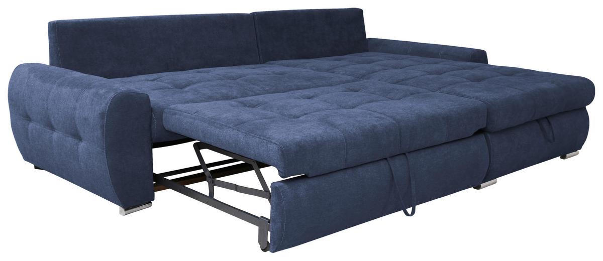Kutna Garnitura Solar - bijela/tamno plava, Design, tekstil/plastika (277/175cm) - Modern Living
