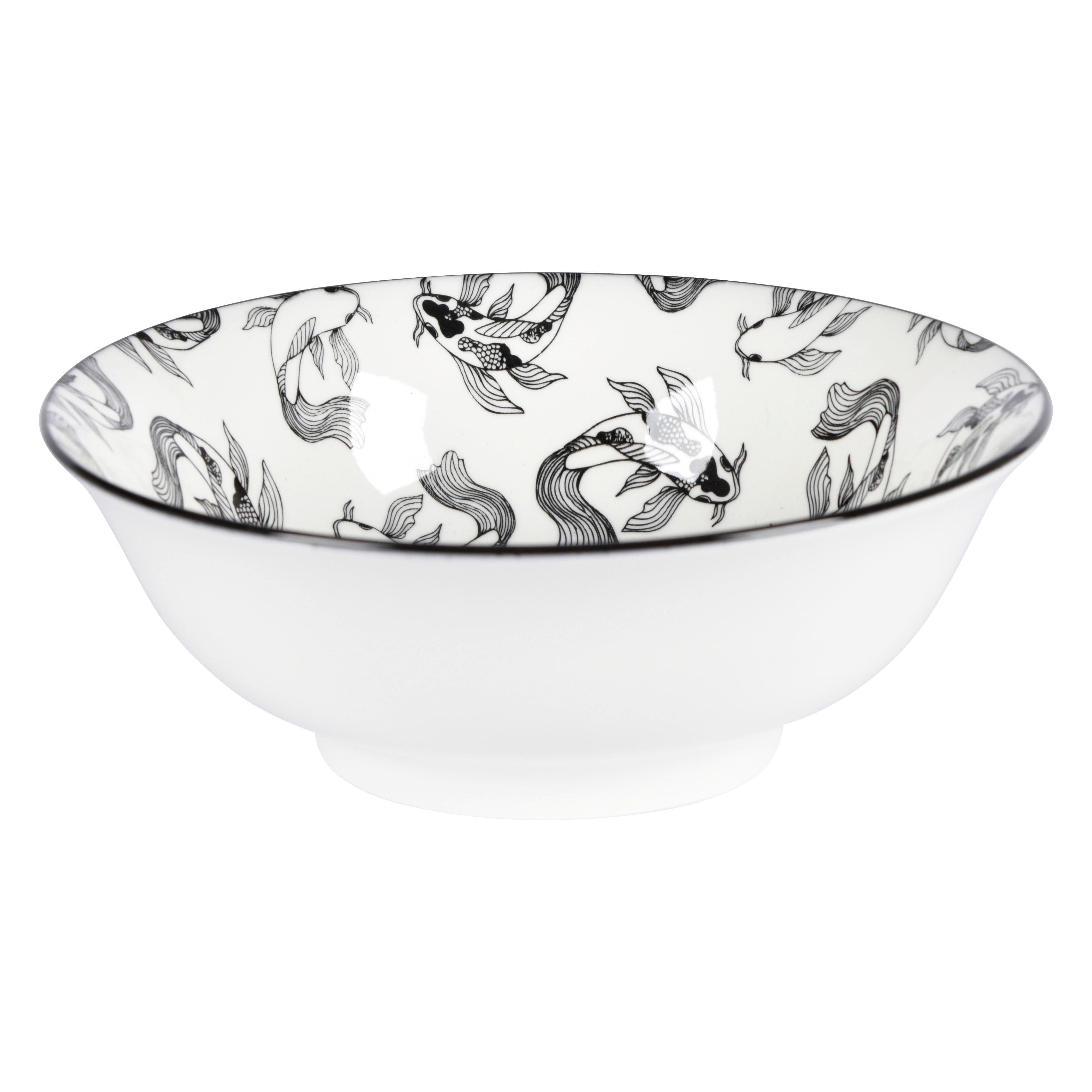 Suppenteller Shiva in Schwarz/Weiß Ø ca. 21cm - Schwarz/Weiß, LIFESTYLE, Keramik (21/7,8cm) - Mömax