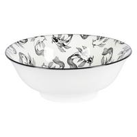 Suppenteller Shiva in Schwarz/Weiß  Ø ca. 21cm - Weiss/Schwarz, Lifestyle, Keramik (21/7,8cm) - Mömax