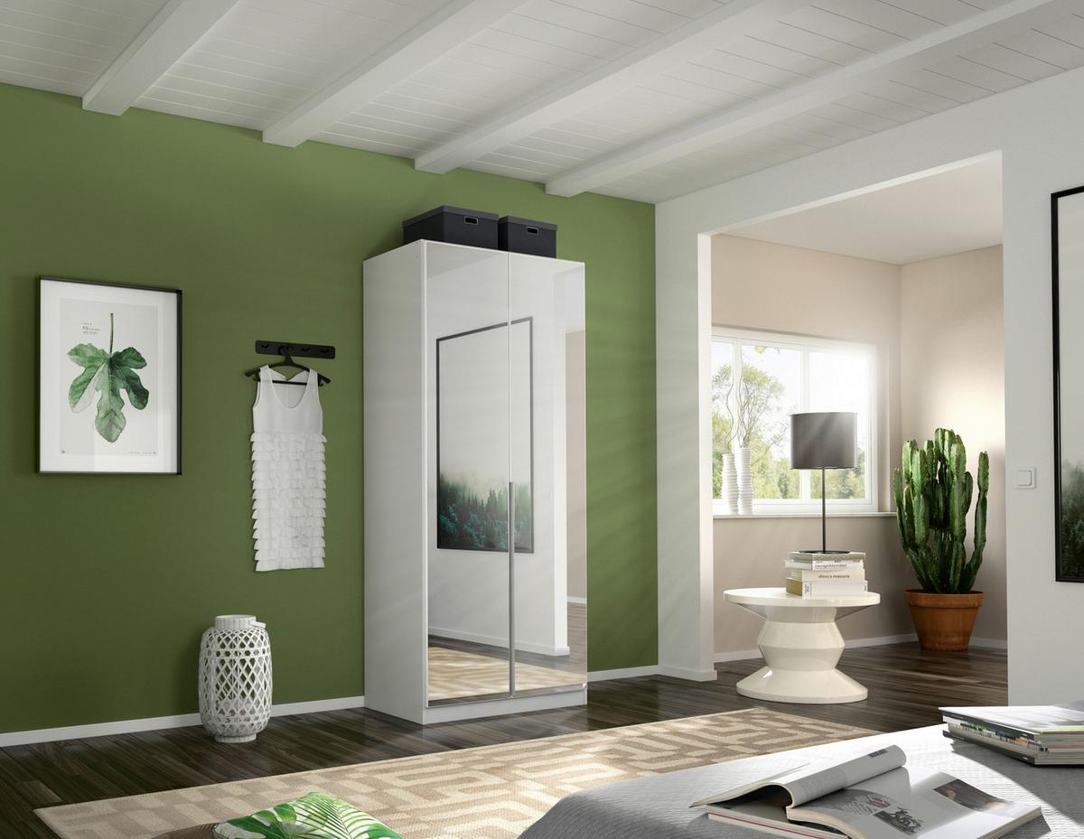 DULAP USI ROTATIVE ALABAMA - argintiu/alb, Modern, material pe bază de lemn (91/229/54cm) - Rauch Möbel