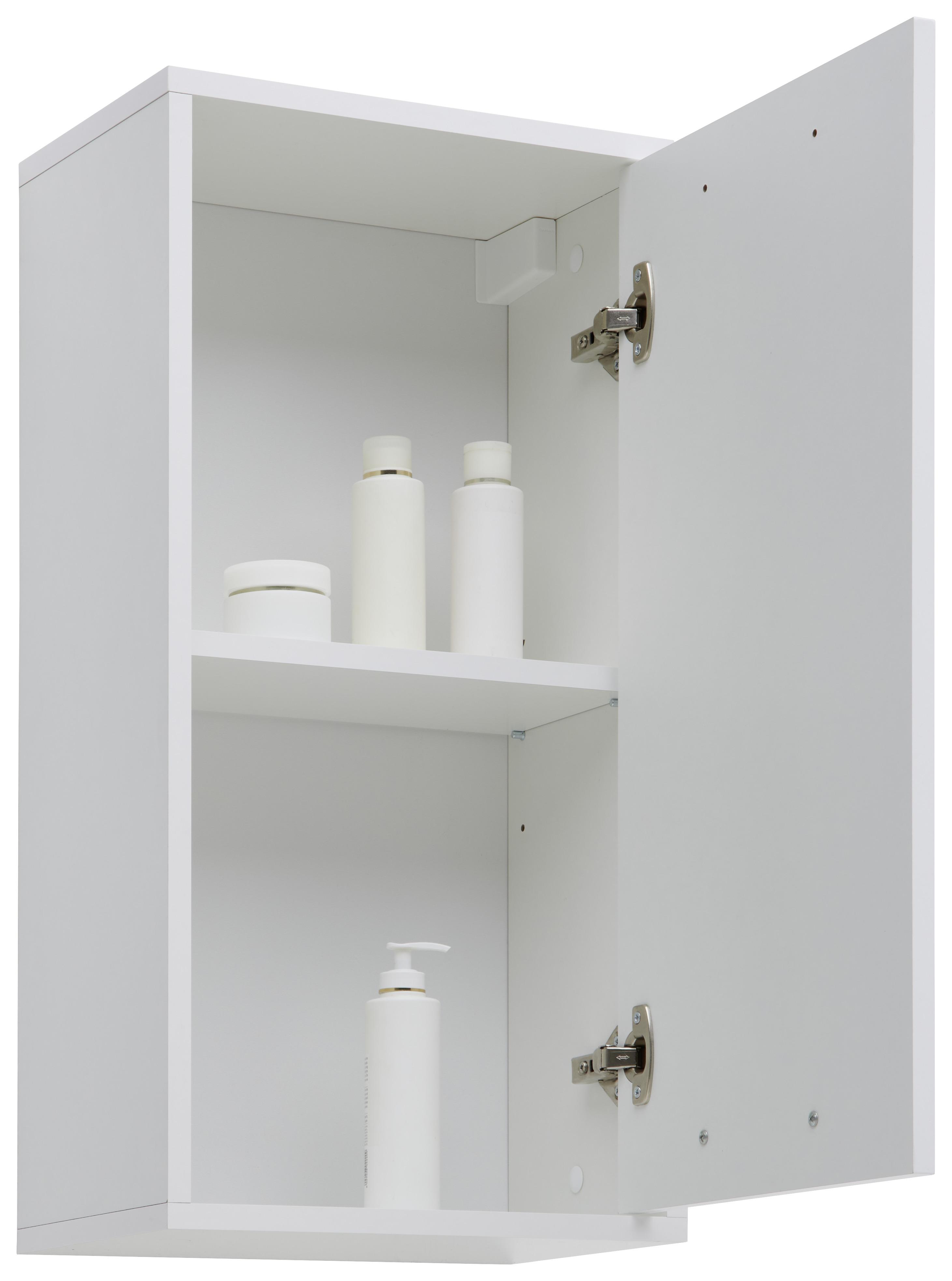 Viseći Element Milano - bijela/boje kroma, Moderno, drvni materijal/metal (38/72/23cm) - Mömax