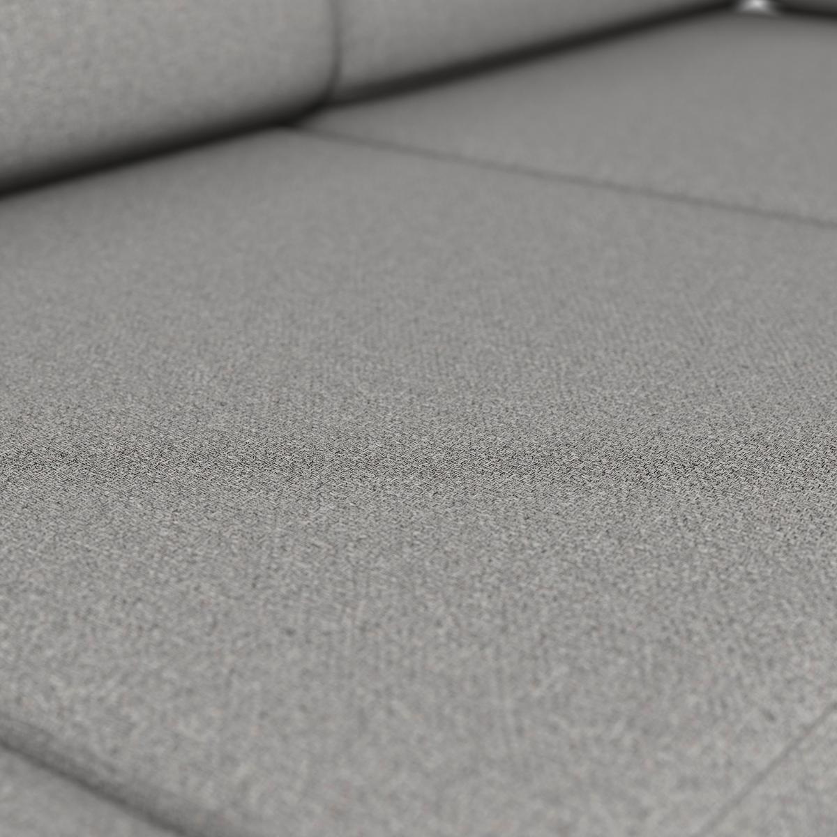 Loungegarnitur Anna Grau, 5-teilig - Dunkelgrau/Hellgrau, MODERN, Glas/Textil (135/68/80cm)