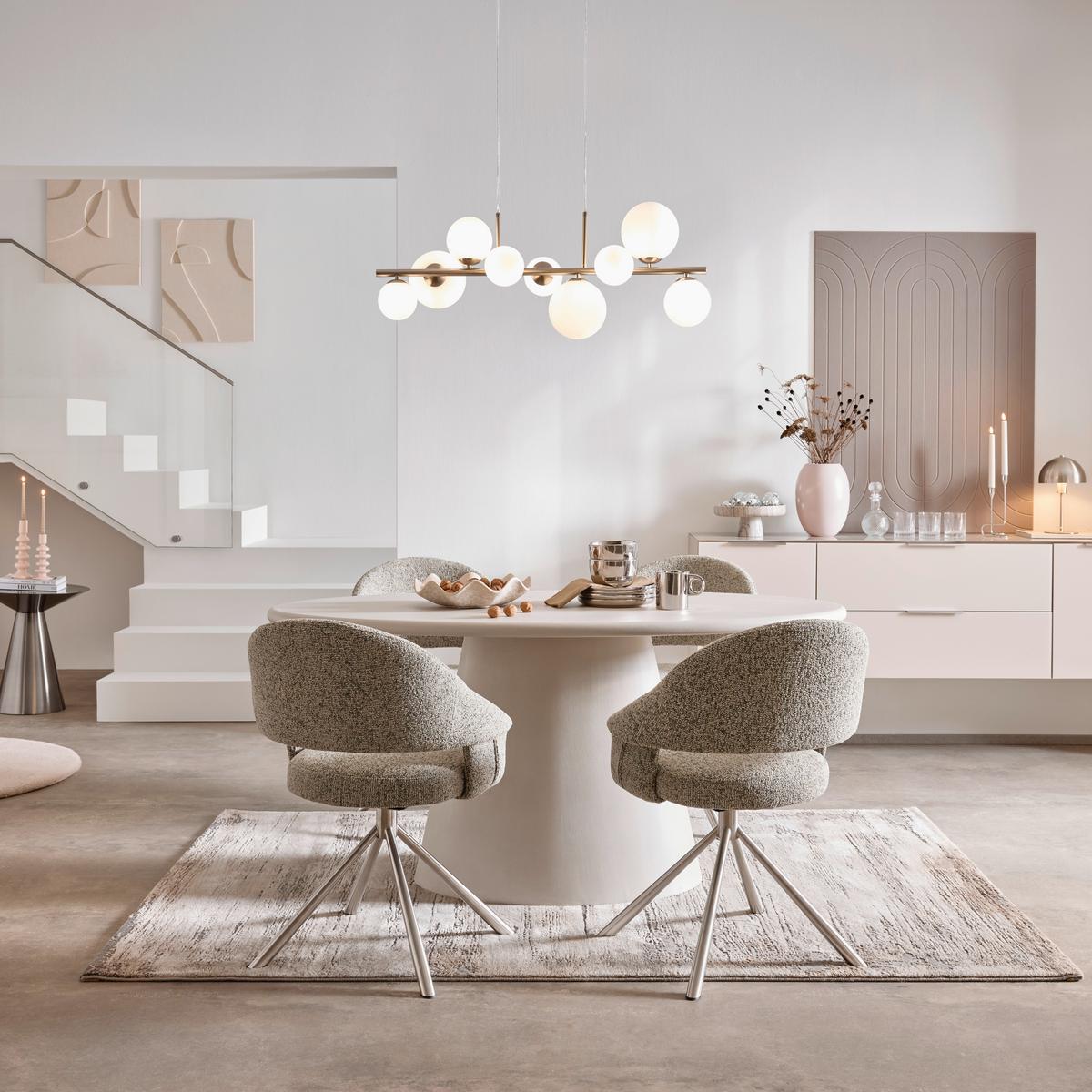 TV-Element Siena Kaschmir - Chromfarben/Kaschmir, MODERN, Glas/Holzwerkstoff (226/55/40cm) - Premium Living