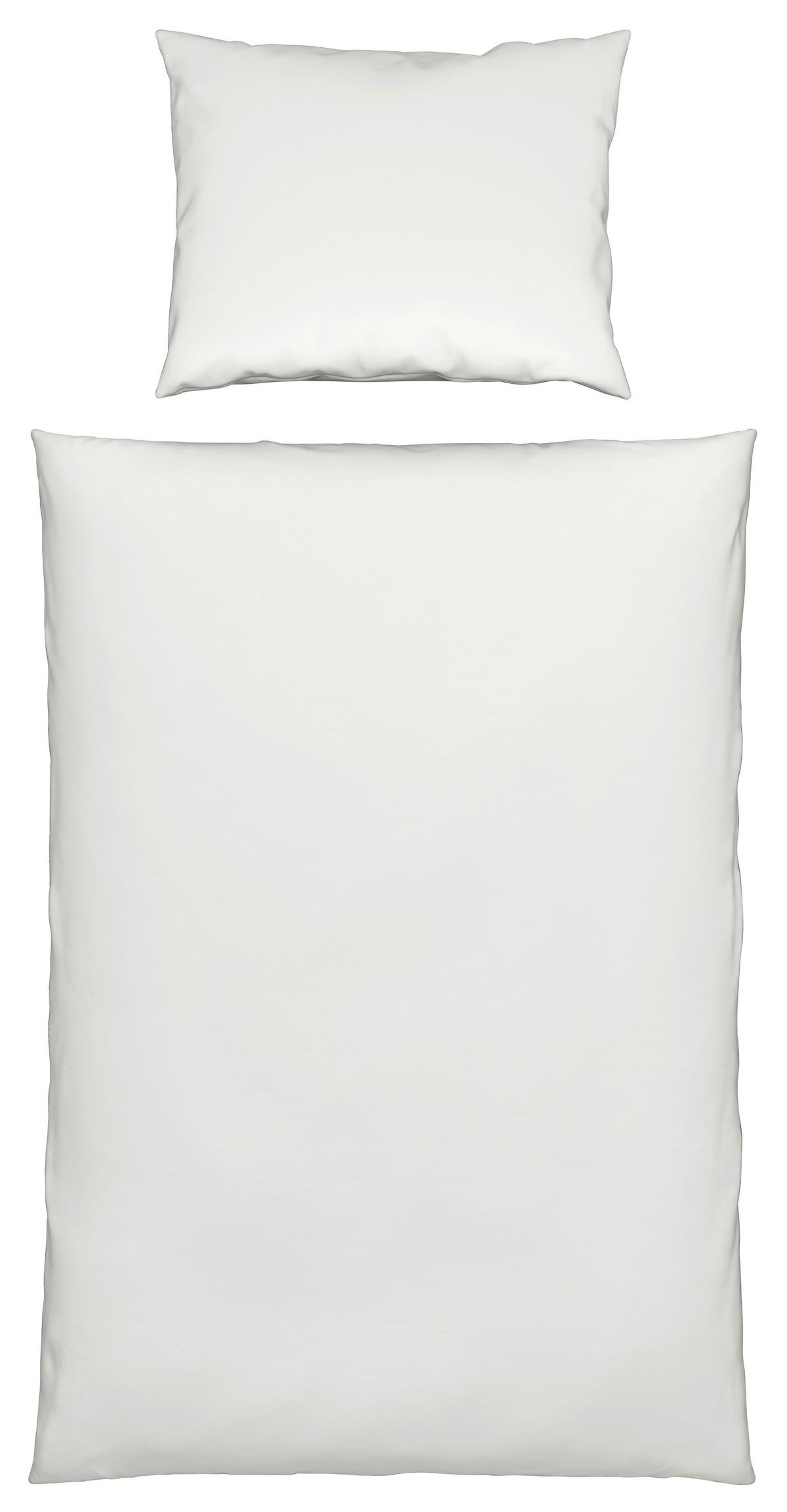 Bettwäsche Bio-Anna Uni Weiß ca. 140x200cm - Weiß, Natur, Textil (140/200cm) - ecoTree