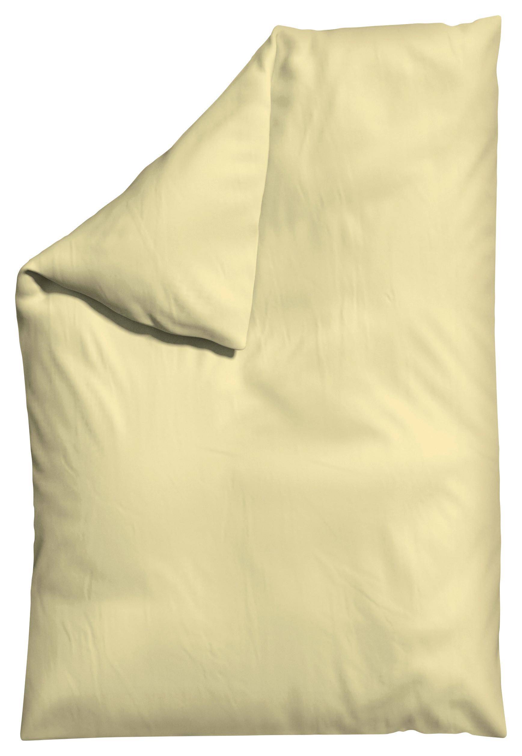 Bettdeckenbezug Woven Satin Gelb ca. 135-140x200cm - Gelb, Basics, Textil (135-140/200cm) - Schlafgut
