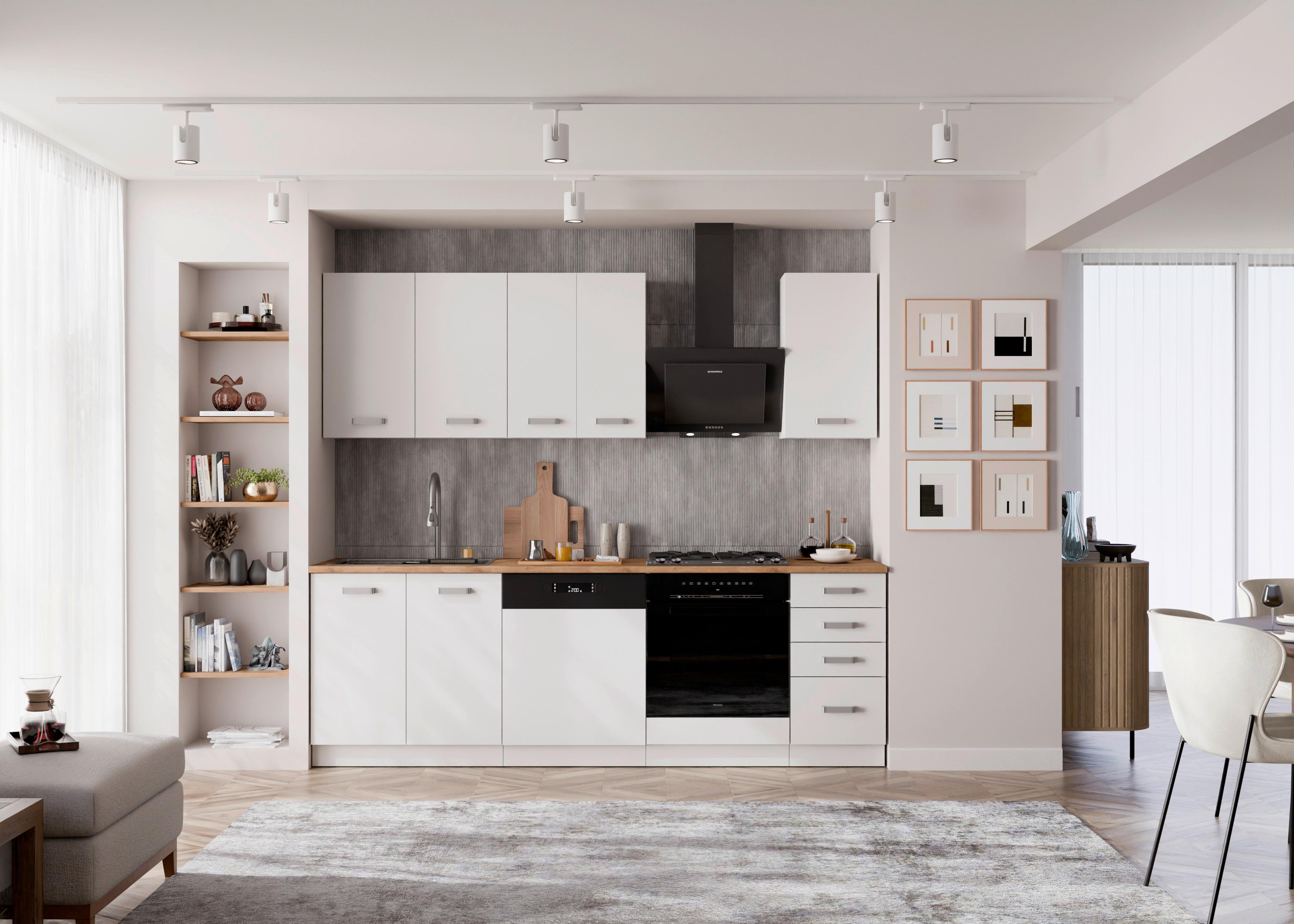 Blok Kuhinja Eko - boja hroma/boja hrasta, Moderno, pločasti materijal/plastika (240/218/60cm) - Modern Living