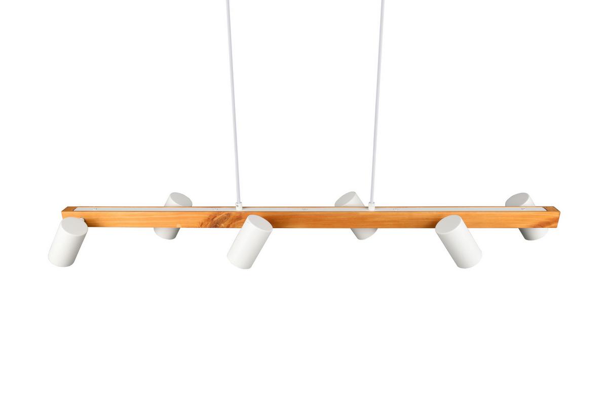 Pendelleuchte Marley Naturfarben max. 35 Watt - Naturfarben/Weiß, MODERN, Holz/Metall (115/150/20cm) - Trio Leuchten