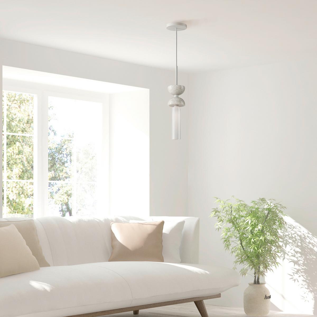 Pendelleuchte Mod178pl-01w - Weiss, Design, Stein/Metall (10/336.5cm) - MAYTONI