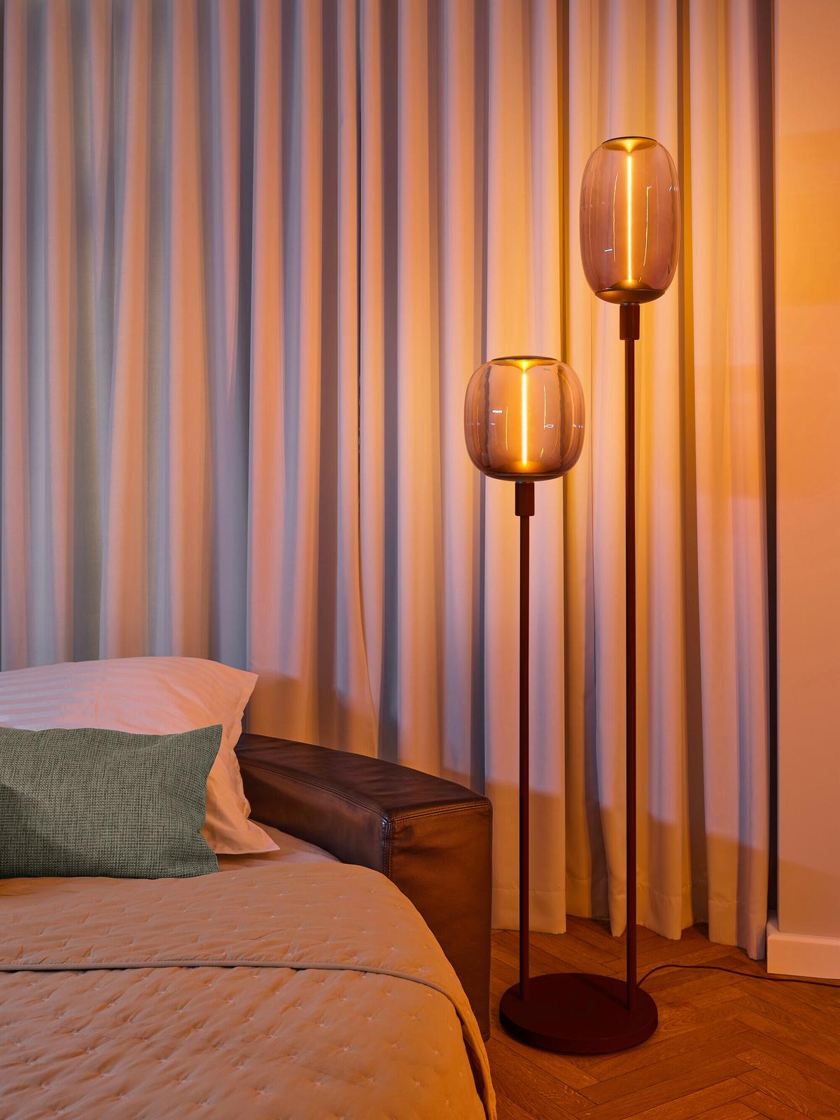 LAMPA STOJĄCA DECOR STICK FLOOR 2XE27 DG - ciemnoszary, Basics, metal (32/146cm) - Osram