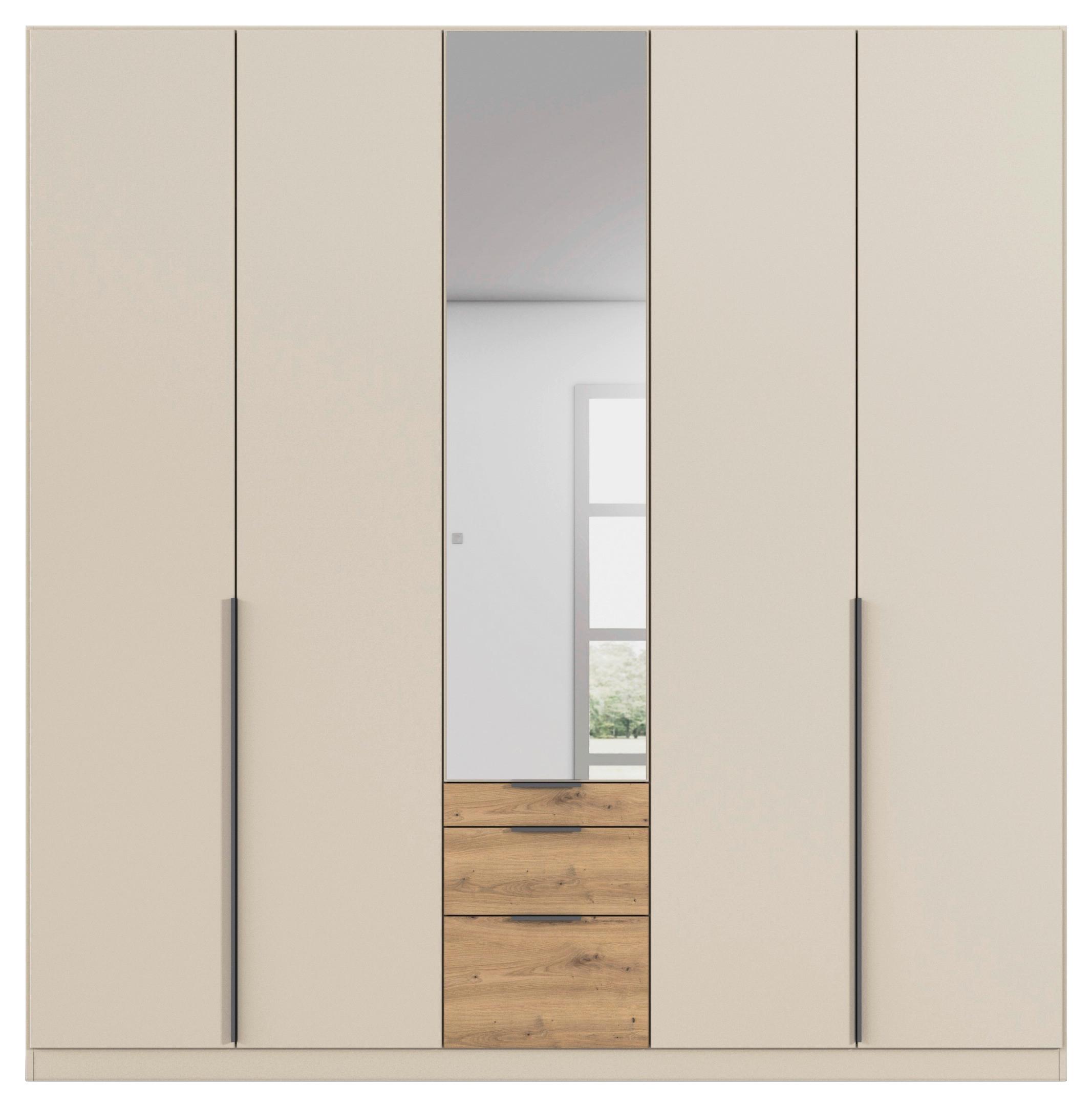 DULAP USI ROTATIVE ALABAMA - argintiu/culoare lemn stejar, Modern, material pe bază de lemn (226/229/54cm) - Modern Living