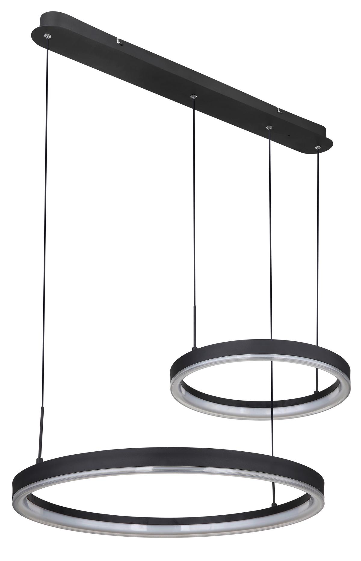 Viseča Led-svetilka Augusto, S Sijalko - zlate barve/črna, Design, kovina/umetna masa (82,5/60/150cm) - Globo
