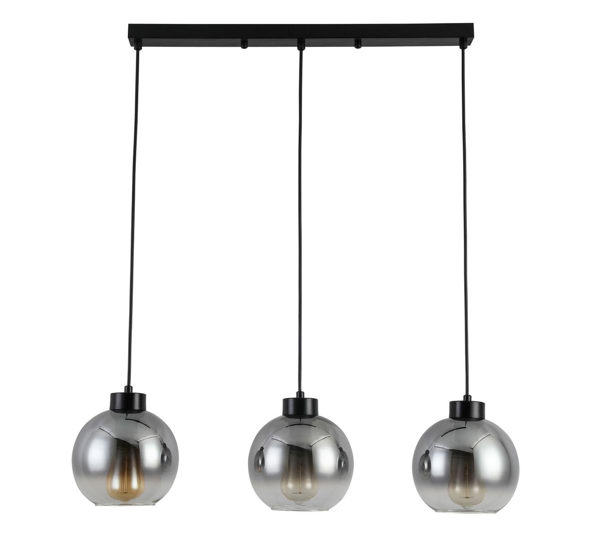 LAMPA WISZĄCA SMOKEY - antracytowy/kolor chromowy, Lifestyle, metal/szkło (72/18/120cm) - Dieter Knoll