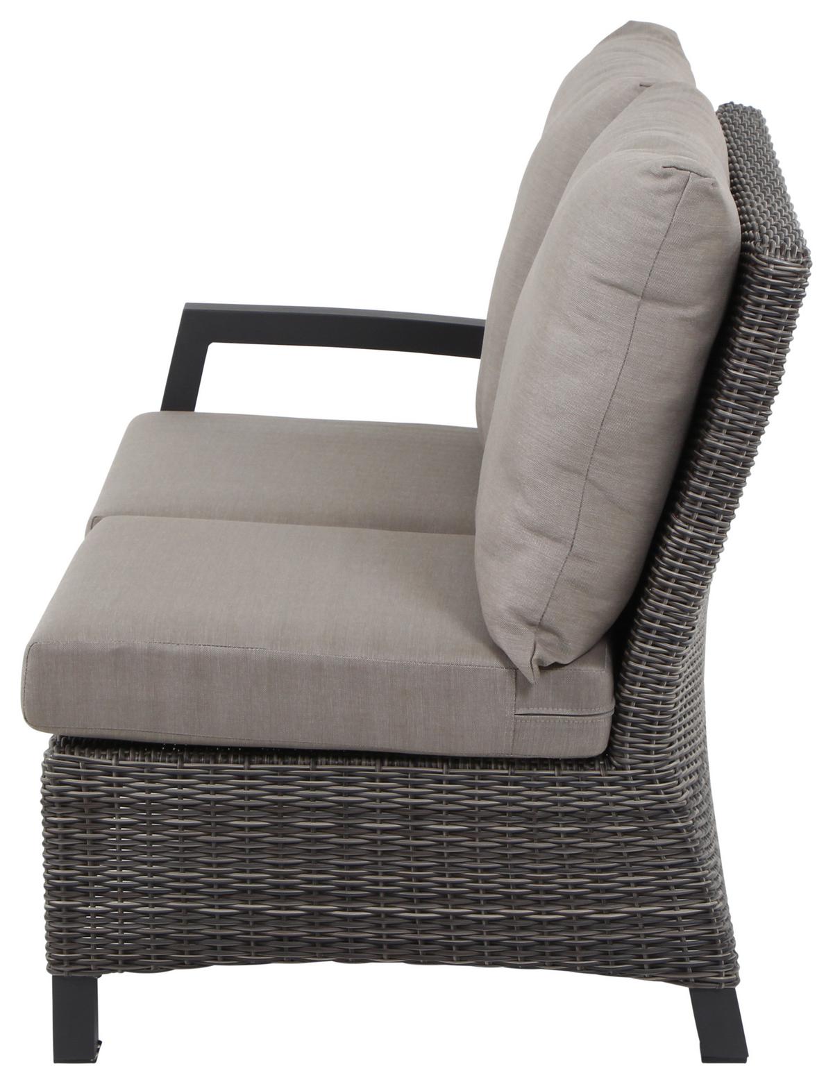 Loungegarnitur Corido Grau - Grau, Basics, Keramik/Kunststoff (83/103/160cm) - Siena Garden