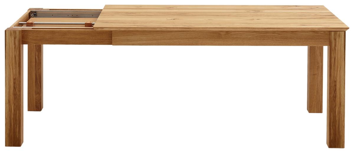STÓŁ DO JADALNI FAMILIA - kolor dębowy, Konventionell, drewno (160-260/100/76cm) - Linea Natura