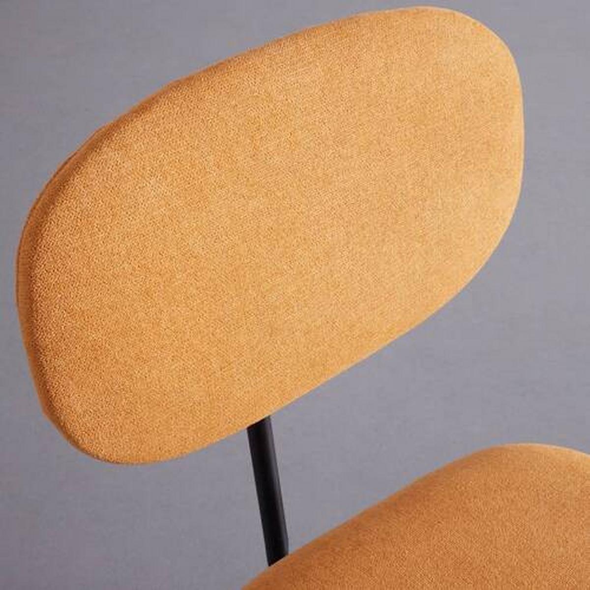 Stuhl-Set Pino Orange Mikrofaser - Schwarz/Orange, MODERN, Holz/Textil (46/80/55cm) - Bessagi Home