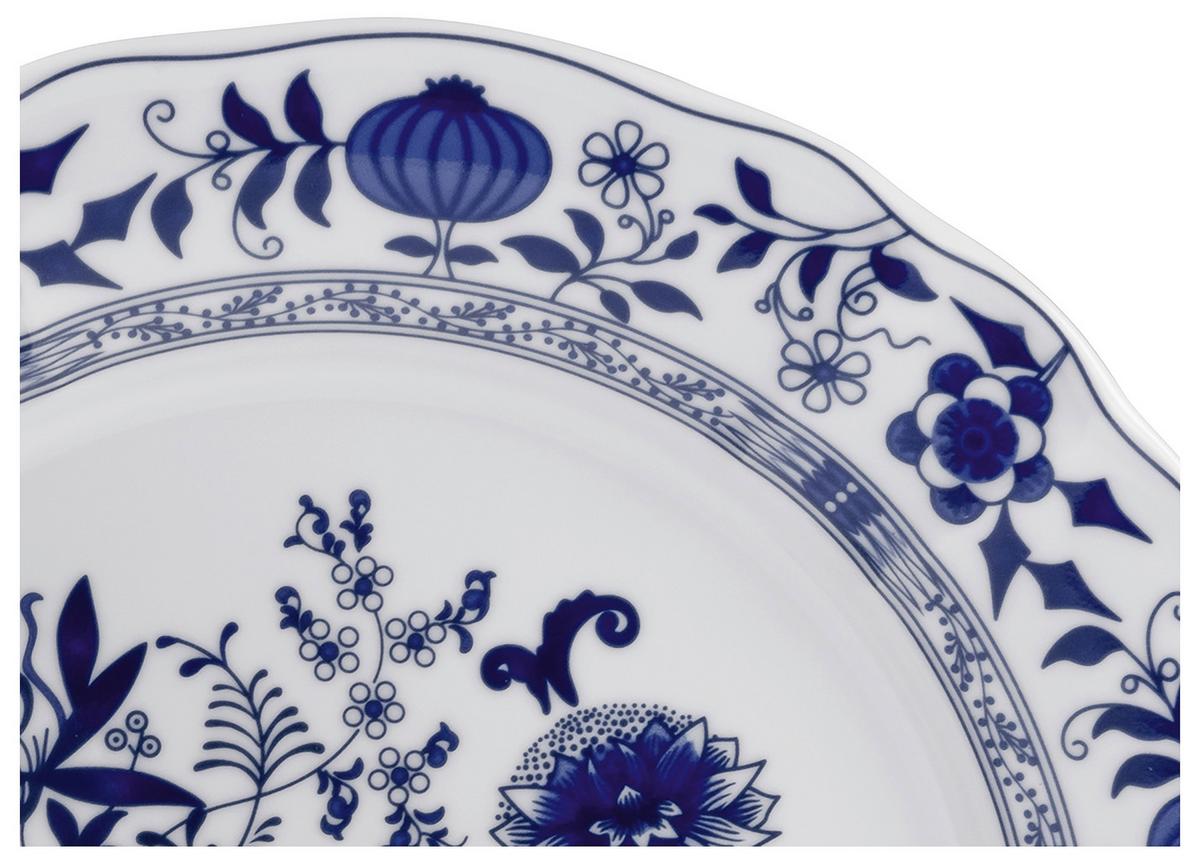 Jedilni Servis Flora, 12-Delni - modra/bela, Design, keramika - Creatable