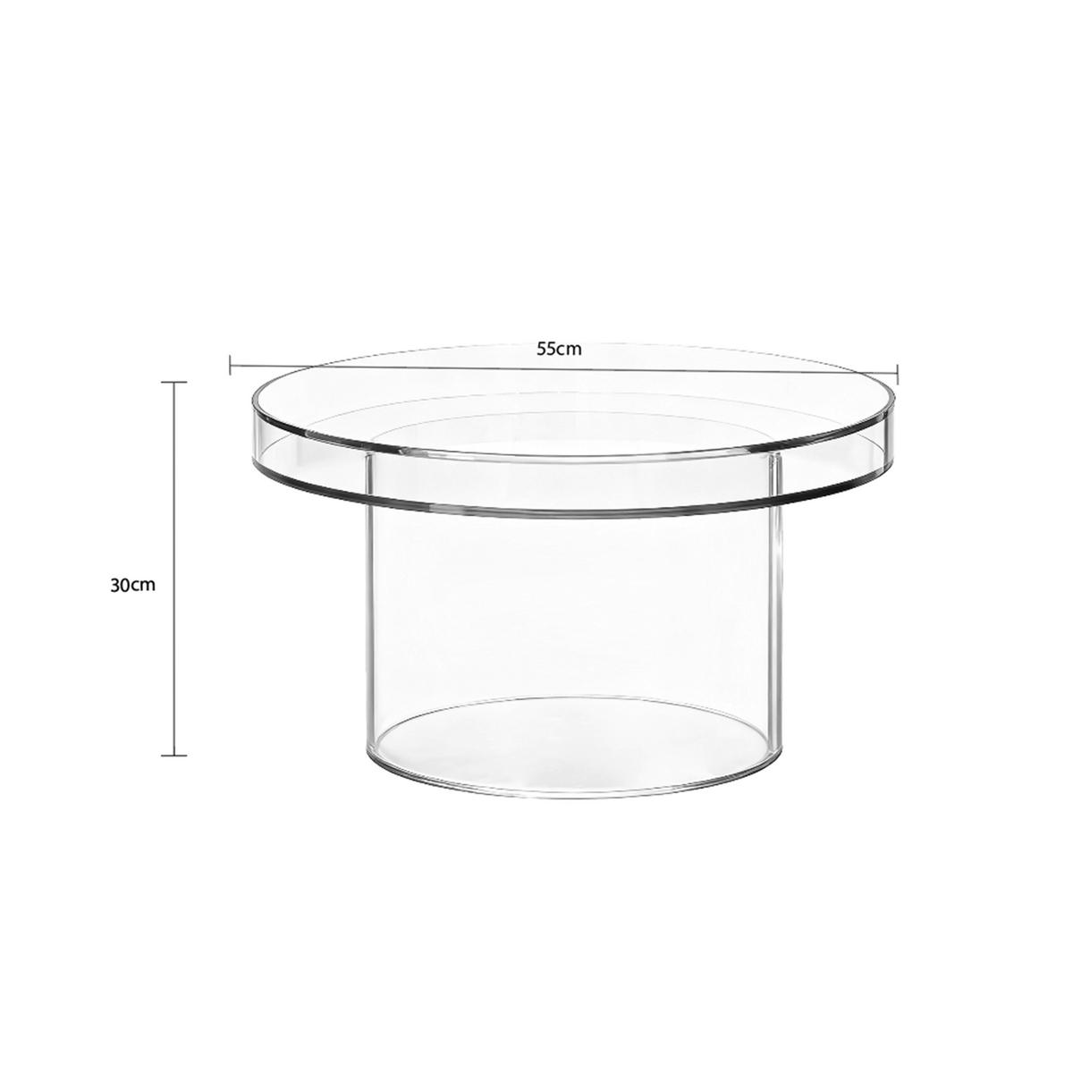 Couchtisch Retro Transparent - Transparent, LIFESTYLE, Kunststoff (55/55/30cm) - Mömax
