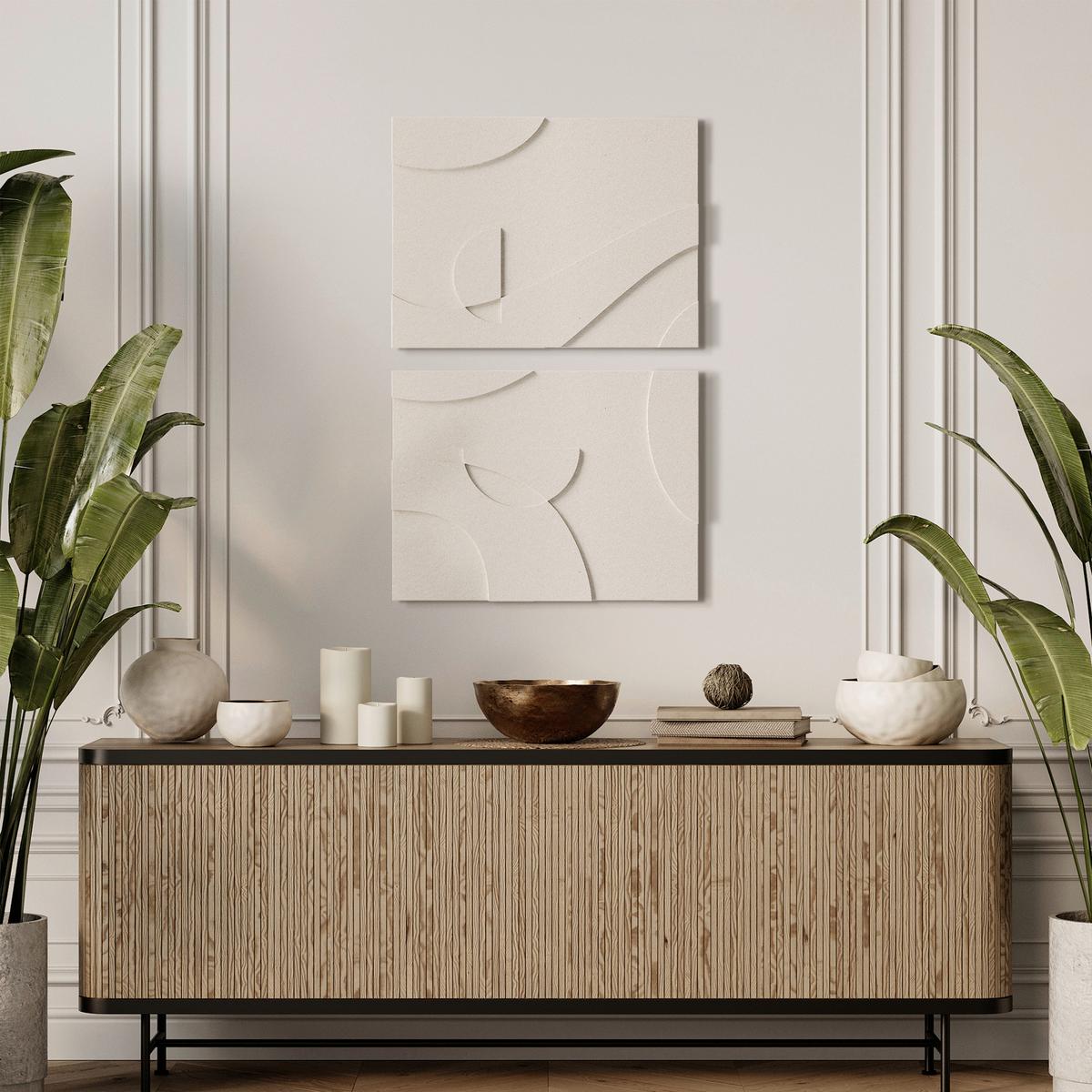 Akustikpaneel Milla Beige - Beige, Textil (60/90cm) - Mömax