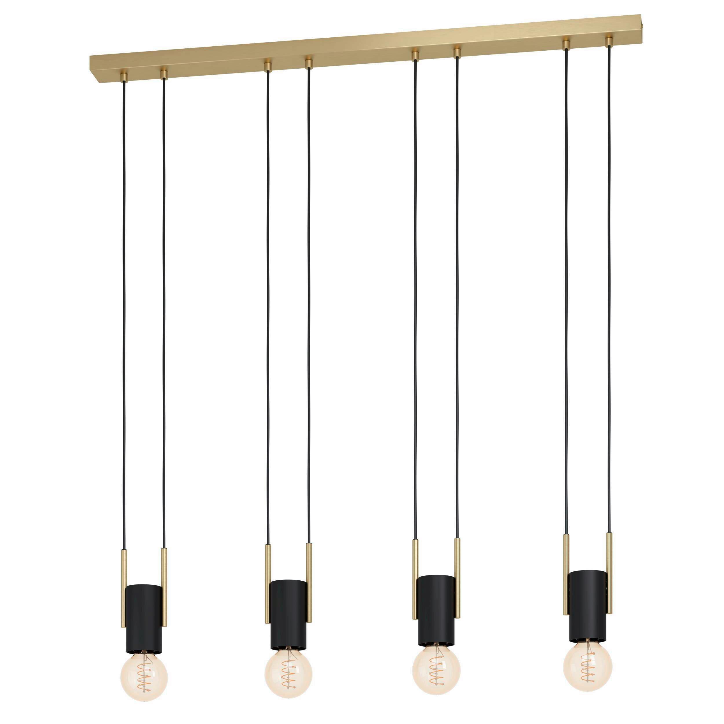 Hängeleuchte 98858* Bitachito - Messingfarben/Schwarz, Design, Metall (93/5.5/110cm) - Eglo