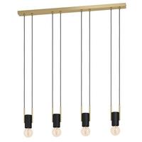 Hängeleuchte 98858* Bitachito - Messingfarben/Schwarz, Design, Metall (93/5.5/110cm) - Eglo