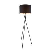 Stoječa Svetilka Gustav - črna, Trend, kovina/tekstil (62/160cm) - Globo