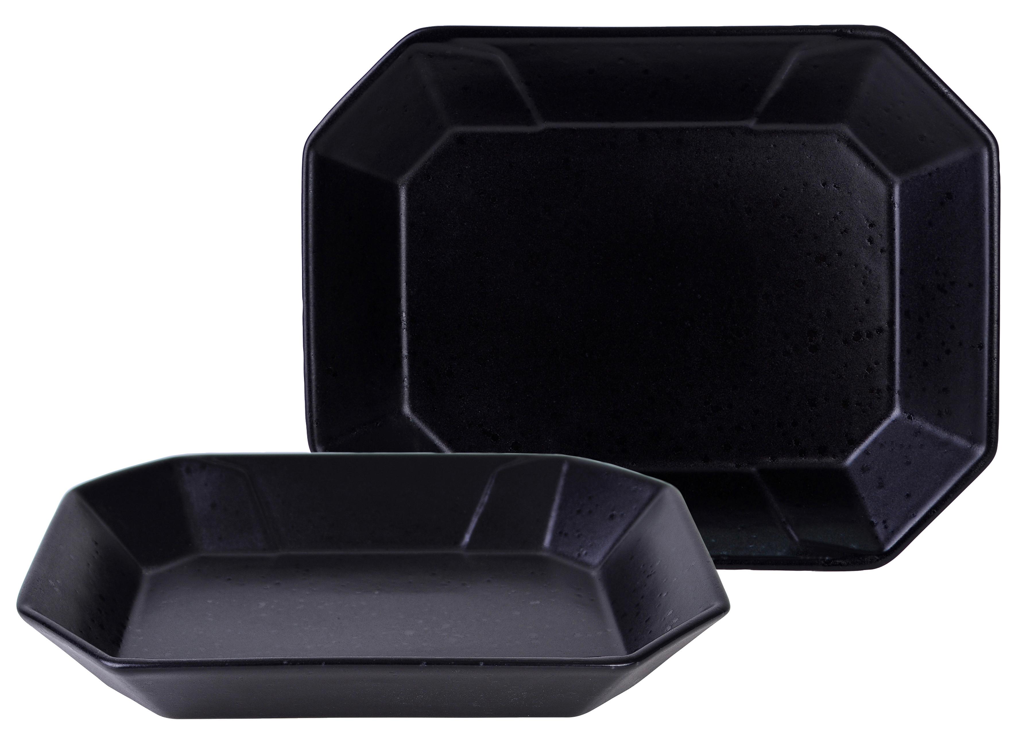 Tálszett 33958 - fekete, Basics, kerámia (22/17cm) - Creatable