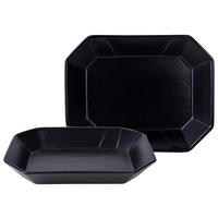 Tálszett 33958 - fekete, Basics, kerámia (22/17cm) - Creatable