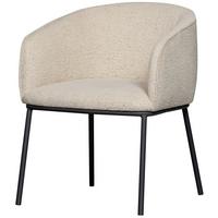 Armlehnstuhl Leon Naturfarben B: 61cm - Schwarz/Naturfarben, Design, Textil/Metall (61/77/63cm) - Livetastic
