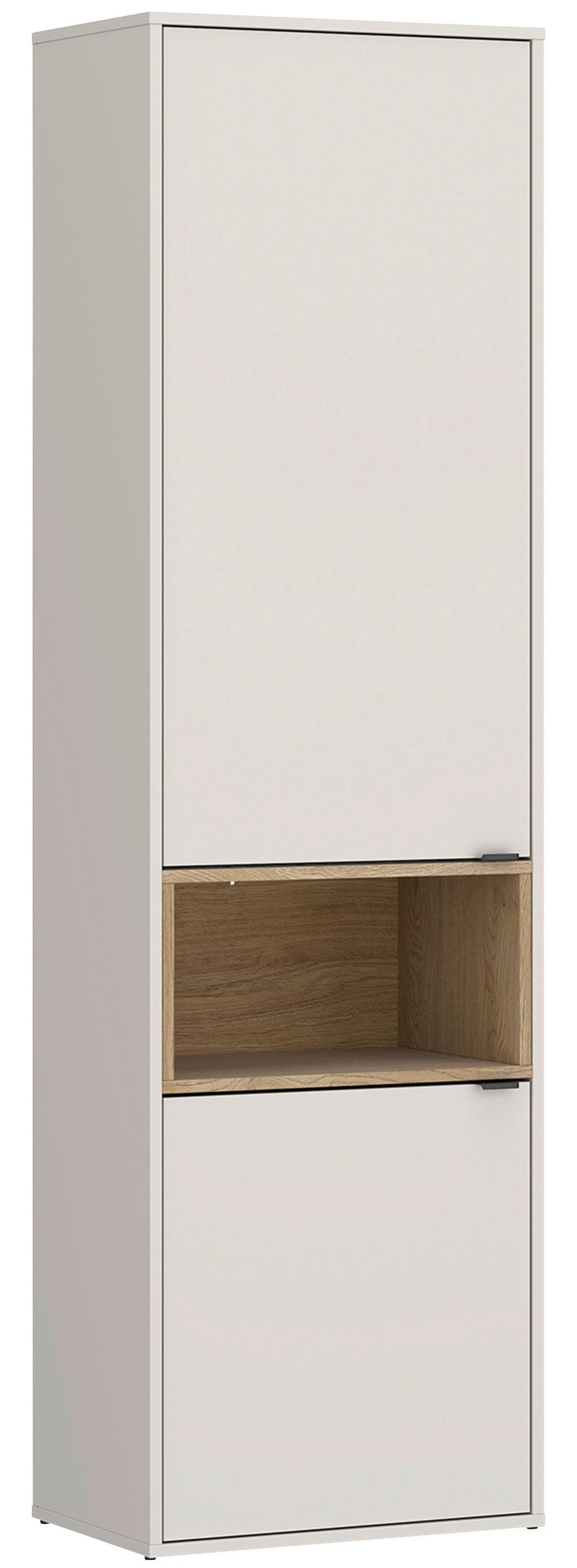 Dulap SAMM - bej/culoare lemn stejar, Trend, material pe bază de lemn (53,6/190,5/40cm) - Modern Living