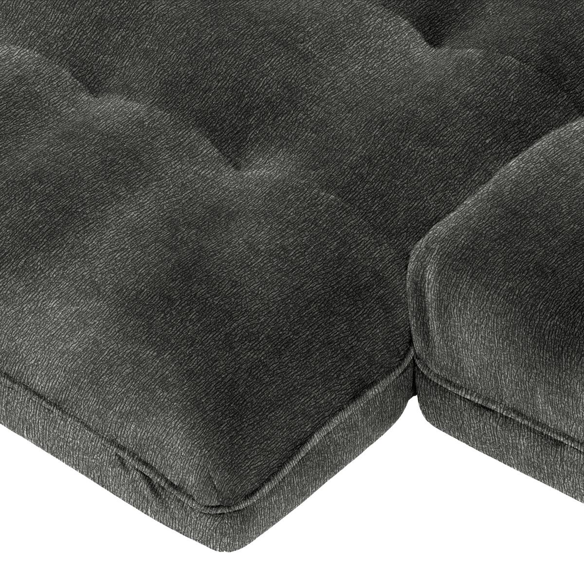 Wohnlandschaft Vivo Anthrazit - Anthrazit/Schwarz, MODERN, Kunststoff/Textil (179/63/317cm) - Premium Living