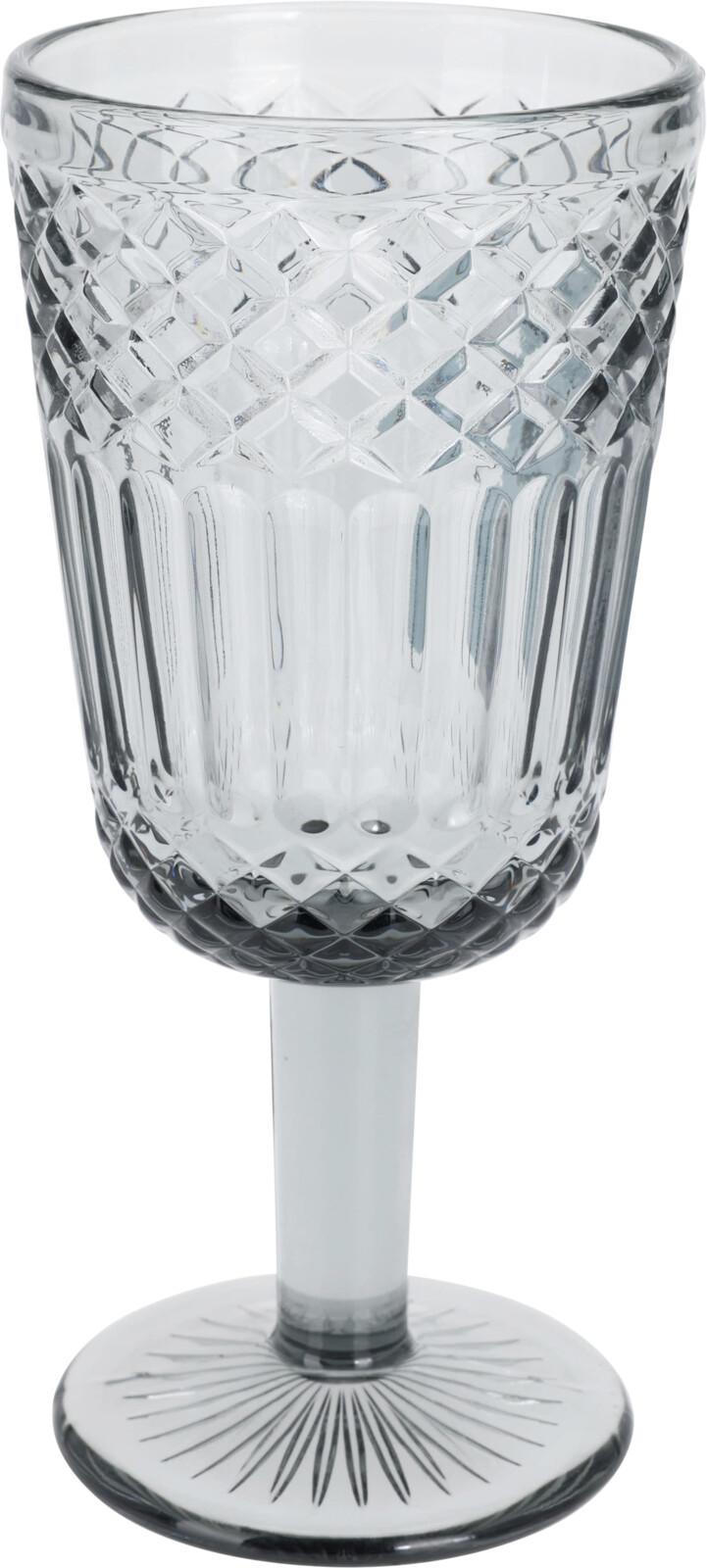 Pahar pentru vin Estelle cca. 350 ml - gri deschis, Basics, sticlă (8/17,3cm)