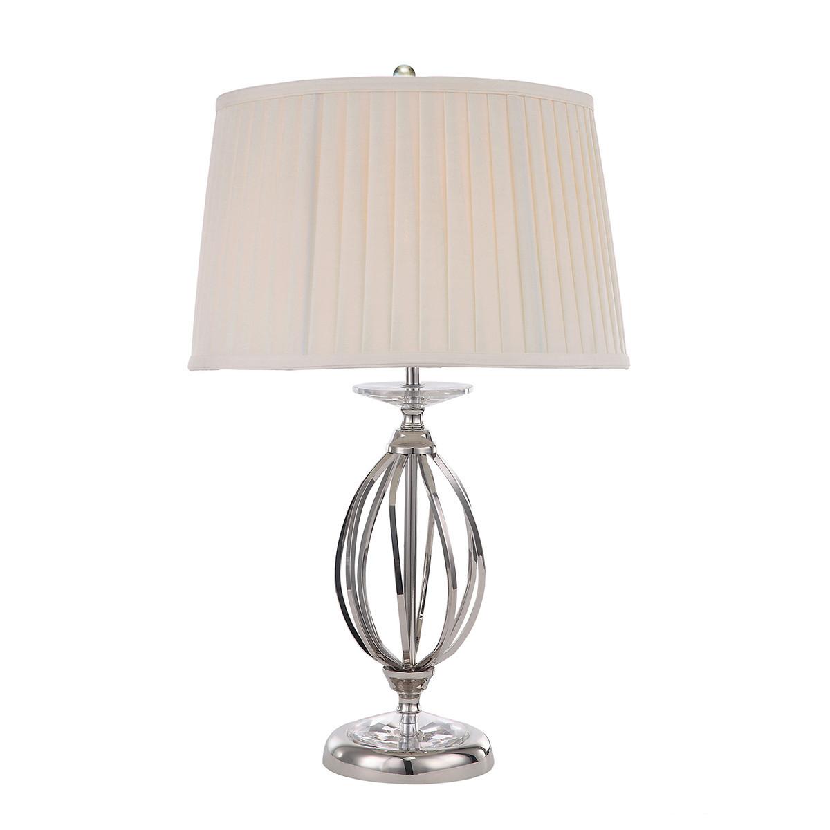 Stolna Svjetiljka Ag-Tl-Pol-Nickel - boje nikla, Konvencionalno, metal/tekstil (36/58cm) - Elstead Lighting