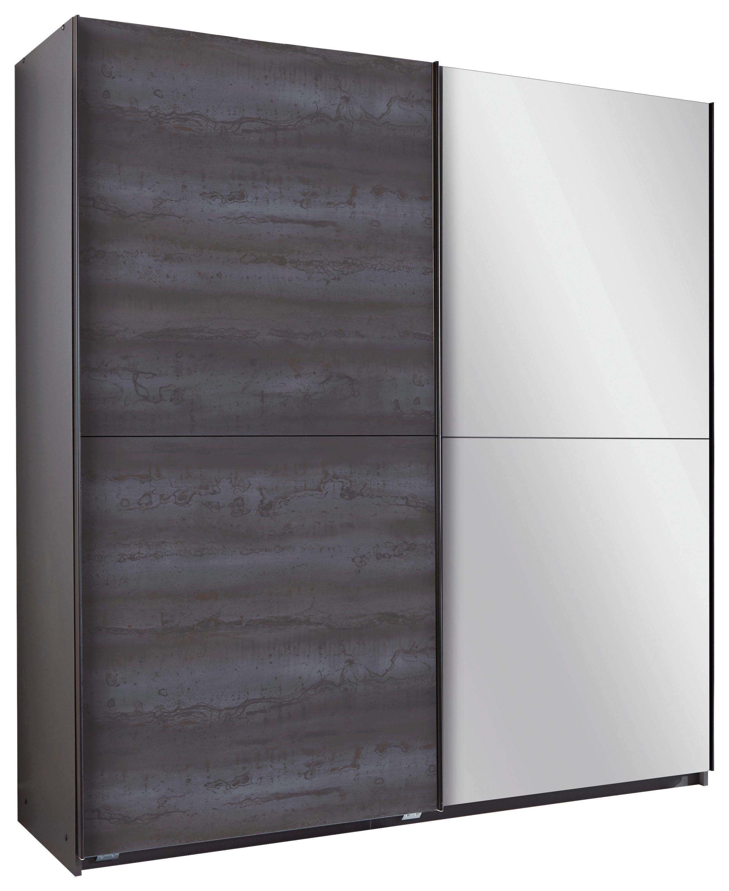 DULAP USI CULISANTE HERNE - gri închis/grafit, Basics, material pe bază de lemn (180/198/64cm) - Modern Living